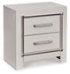 Zyniden - Silver - Two Drawer Night Stand