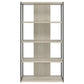 Loomis - 72" 4-Shelf Bookshelf - Whitewashed Gray