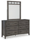 Montillan - Grayish Brown - Dresser And Mirror