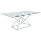 Beaufort - Rectangle Glass Top Dining Table - Chrome
