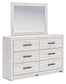 Cayboni - Whitewash - Dresser And Mirror