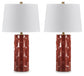 Jacemour - Burnt Umber - Ceramic Table Lamp (Set of 2)