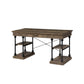 Synal - Writing Desk - Rustic Oak & Black Finish