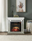 Noralie - Fireplace - Mirrored & Faux Diamonds - 29"