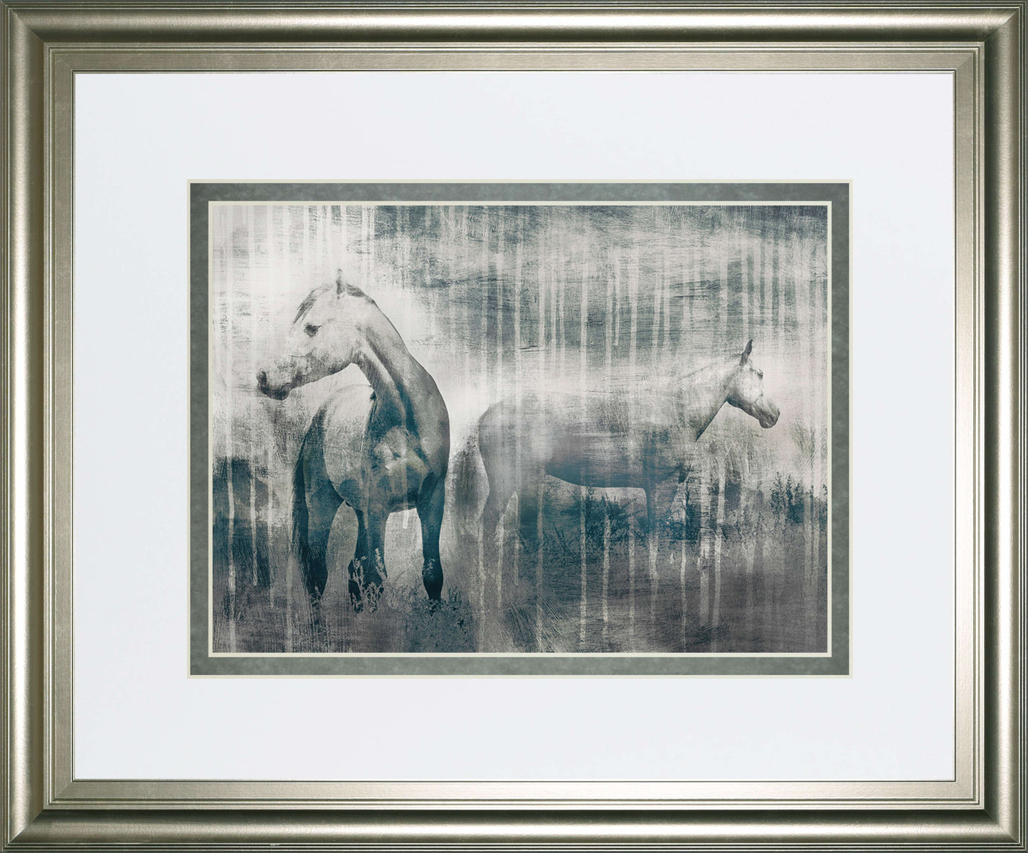 Grey Serenade By Edward Selkirk - Framed Print Wall Art - Blue