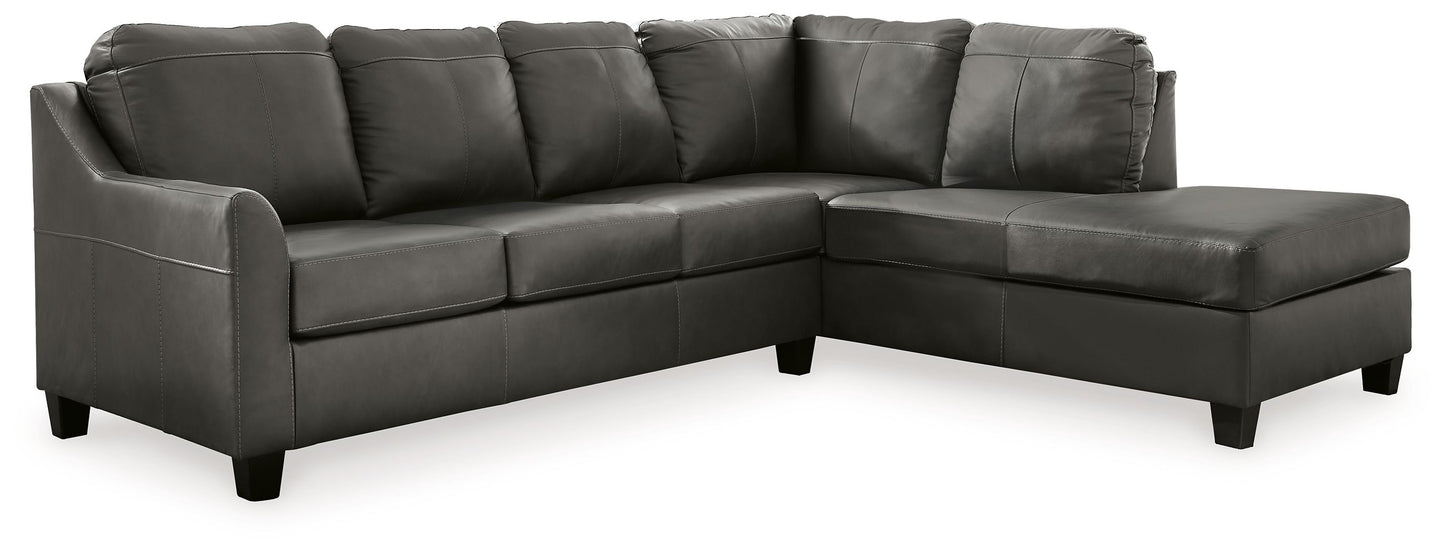 Valderno - Fog - 2-Piece Sectional With Raf Corner Chaise