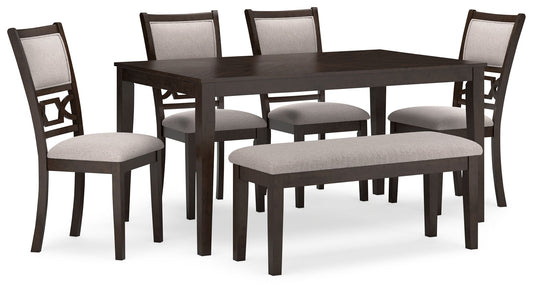 Langwest - Brown - Dining Room Table Set (Set of 6)