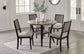 Corloda - Black / Gray - Round Drm Table Set (Set of 5)