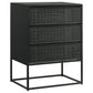 Alcoa - 3-Drawer Multi-Purpose Tall Accent Cabinet - Black