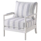 Blanchett - Upholstered Accent Chair With Spindle Accent - White And Navy