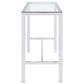 Tolbert - Rectangular Glass Top Pub Bar Table - Chrome