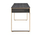 Perle - Vanity Desk - Champagne Gold & Black Finish