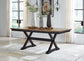 Wildenauer - Brown / Black - Rectangular Dining Extension Table