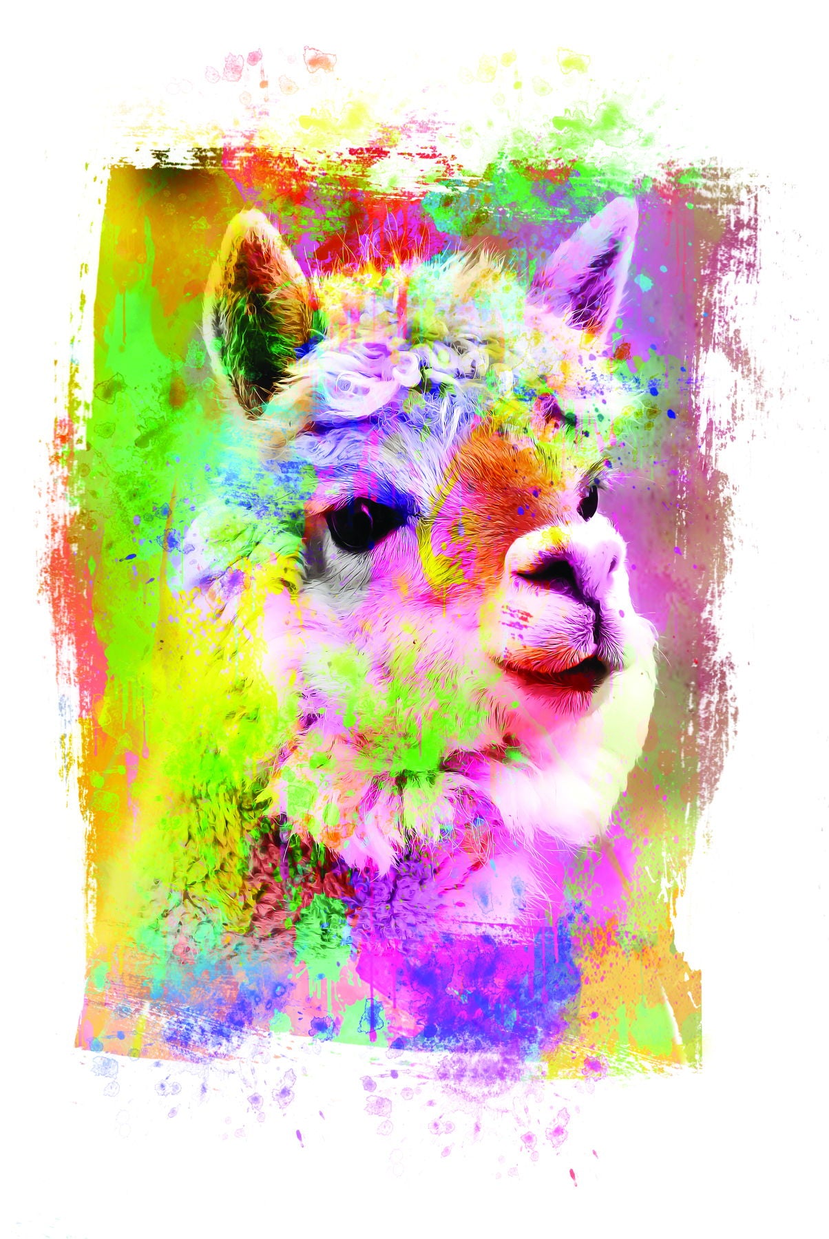 Rainbow Llama II By Jg Studios - Purple