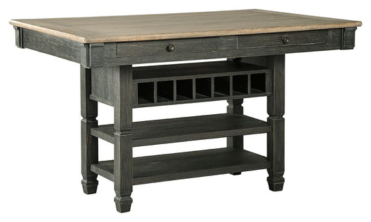 Tyler - Black / Gray - Rectangular Dining Room Counter Table