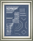 22x26 Column & Cornice Blueprint IV By Vision Studio - Blue