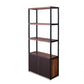 Sara - Bookshelf - Espresso PU, Walnut & Sandy Black