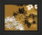 Golden Bloom I By Framed Print Wall Art - Dark Brown