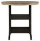 Fairen Trail - Black / Driftwood - Round Bar Table W/Umb Opt