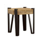 Winston - Wooden Square Top End Table - Natural And Matte Black