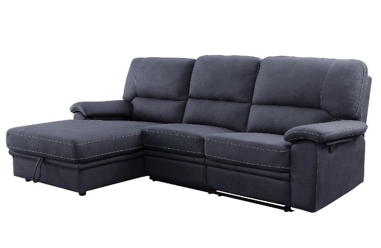 Trifora - Sectional Sofa - Dark Gray Fabric