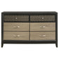 Valencia - 6-Drawer Dresser - Black