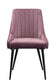 Caspian - Side Chair (Set of 2) - Pink Fabric & Black Finish