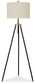 Cashner - Black / Gold Finish - Metal Floor Lamp