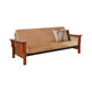 Futon Frame With Slat Detail - Light Brown