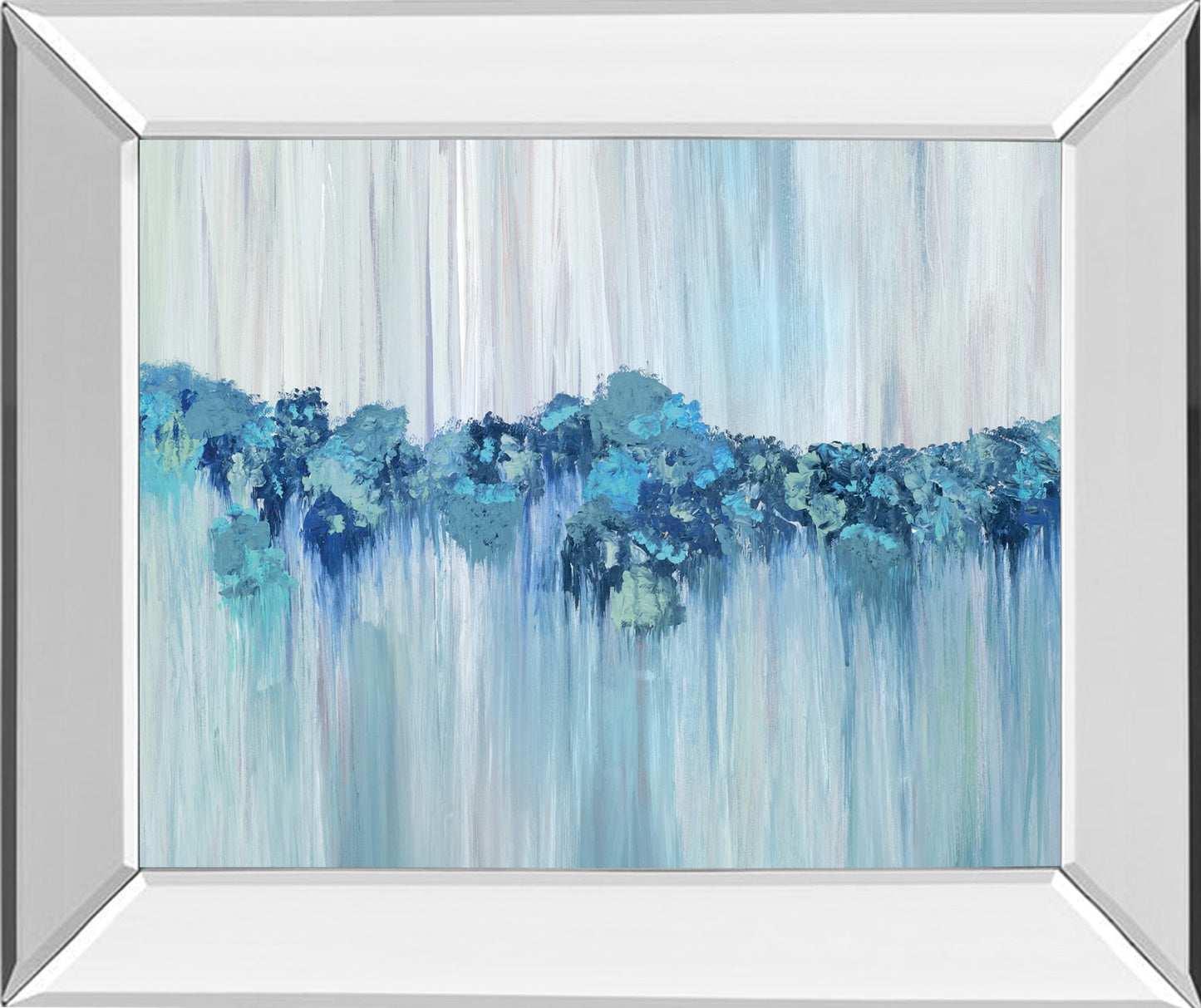 Keeping Calm By Sofia Veysey - Mirror Framed Print Wall Art - Blue