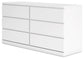 Onita - White - Six Drawer Dresser