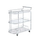 Inyo - Serving Cart - Clear Glass & Chrome Finish