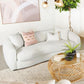 Isabella - Faux Sheepskin Upholstered Sofa Natural - Ivory