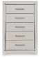 Zyniden - Silver - Five Drawer Chest