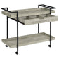 Ventura - 1-Drawer Engineered Wood Bar Cart - Gray Driftwood