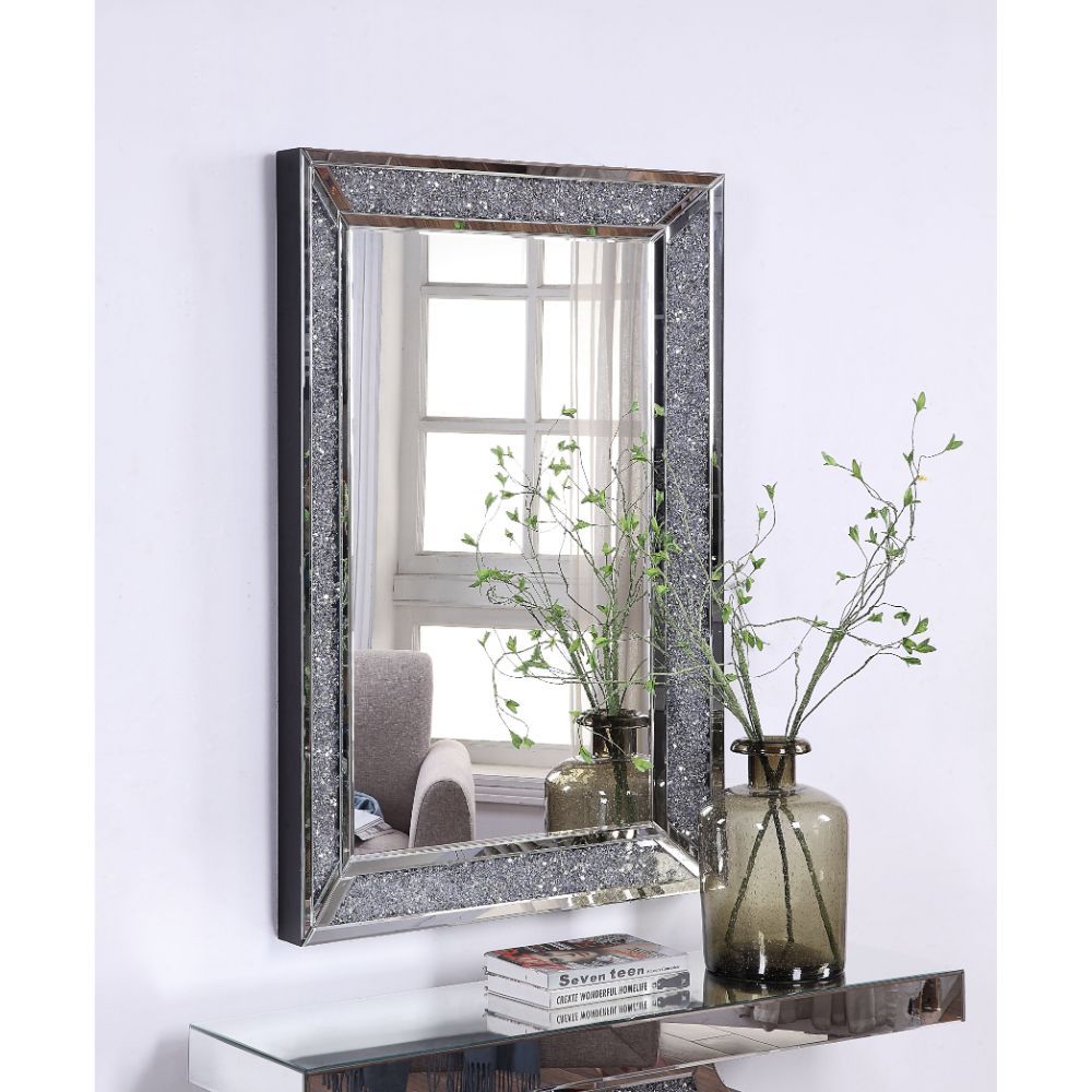 Noralie - Wall Decor - Mirrored & Faux Diamonds - Glass