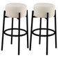 Leonard - Upholstered Backless Round Stools (Set of 2)