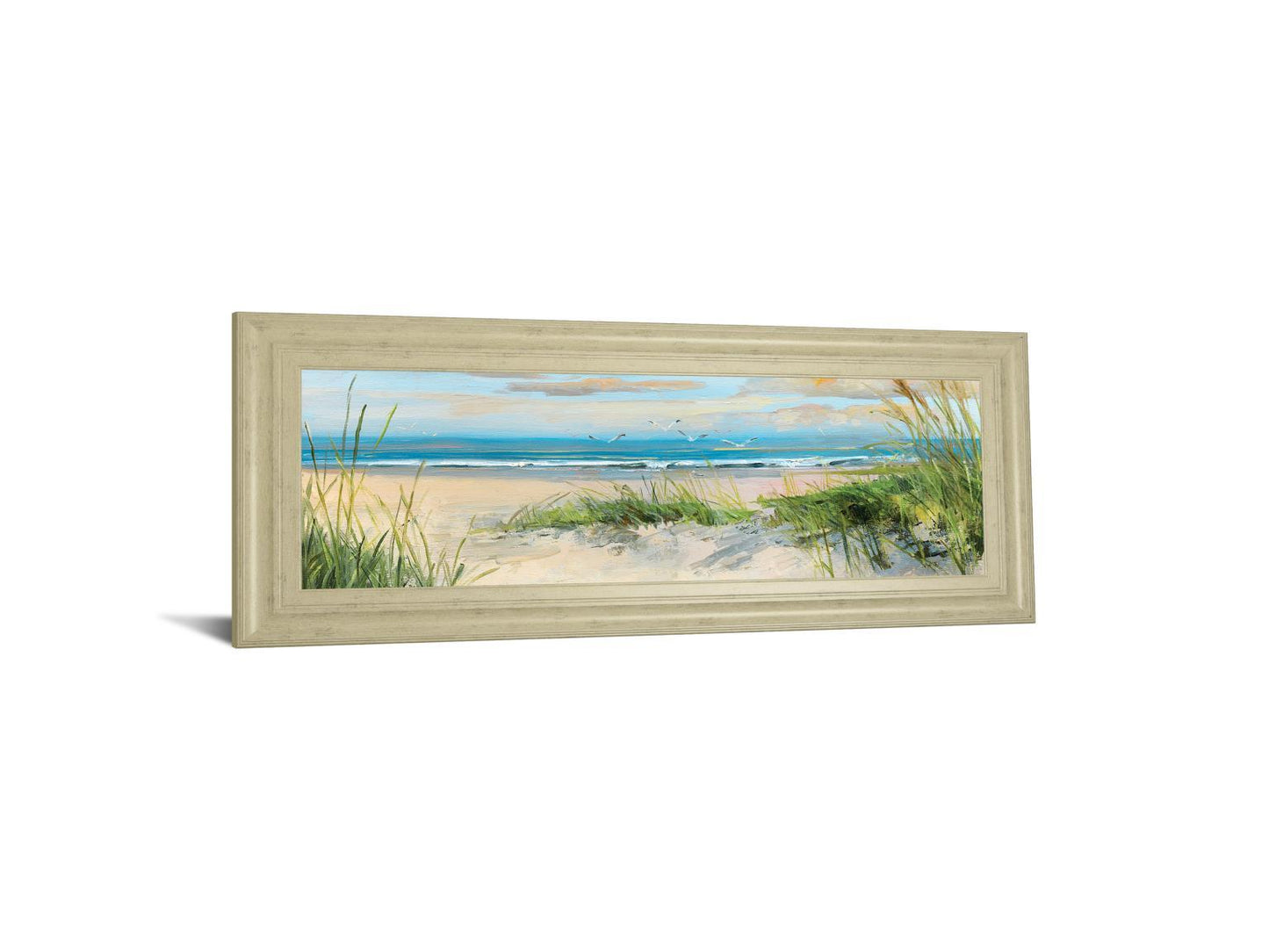 Catching The Wind Il By Sally Swatland - Framed Print Wall Art - Blue